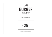 Café Burger's cadeaubon